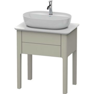 Dulap baza Duravit Luv 638x450mm cu un sertar fara blat taupe satinat mat lacuit