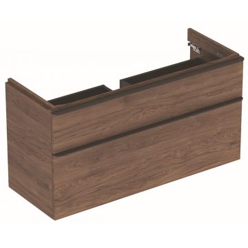 Dulap baza Geberit Smyle Square cu 2 sertare 120cm nuc american