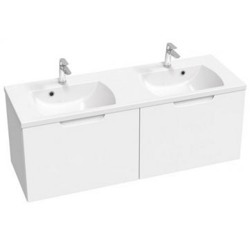 Dulap baza pentru lavoar dublu Ravak SD Classic II 1300 cu 2 sertare 130cm alb
