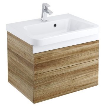 Dulap baza pentru lavoar Ravak Concept 10° cu 2 sertare 65x45x45cm nuc inchis