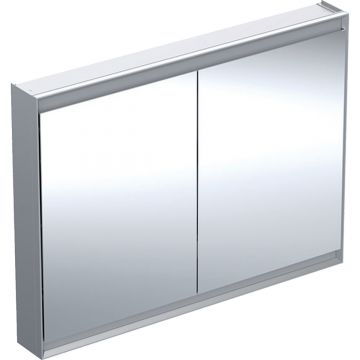 Dulap dublu cu oglinda Geberit ONE 120x90x15cm finisaj aluminiu