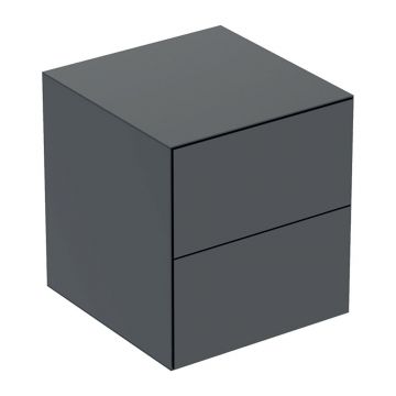 Dulap mediu suspendat Geberit One negru mat cu 2 sertare 45 cm
