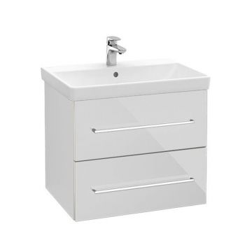 Mobilier lavoar baie alb cu 2 sertare Villeroy  Boch, Avento