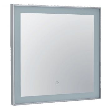 Oglinda Bemeta 60x60x4cm IP44 iluminare LED senzor touch crom