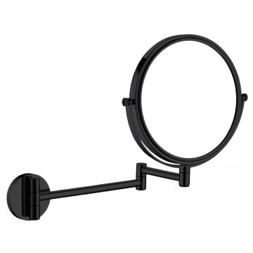 Oglinda cosmetica baie cu 2 fete si brat mobil, negru mat, Deante Round Oglinda cosmetica baie cu 2 fete si brat mobil, negru mat, Deante Round