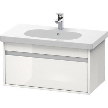 Set mobilier Duravit Ketho cu lavoar 85 cm dulap baza D-Code 80cm alb lucios