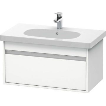 Set mobilier Duravit Ketho cu lavoar 85 cm dulap baza D-Code 80cm alb mat