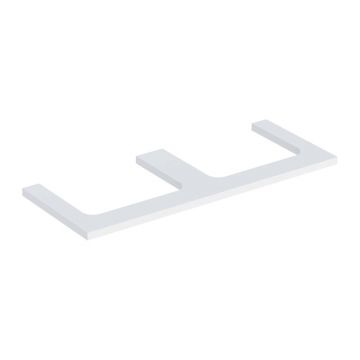 Blat pentru lavoar Geberit One cu decupaj dublu alb mat 120 cm