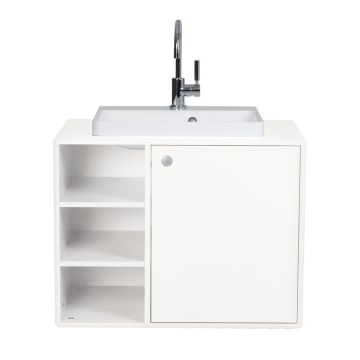 Dulap cu chiuvetă fără baterie alb suspendat 80x62 cm Color Bath – Tom Tailor