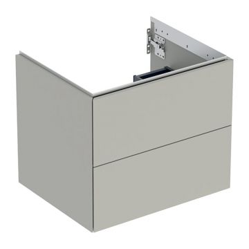 Dulap baza suspendat Geberit One greige mat 60 cm cu 2 sertare