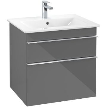Dulap baza suspendat Villeroy&Boch Venticello 603x590x502 mm cu doua sertare gri lucios