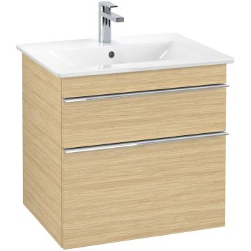 Dulap baza suspendat Villeroy&Boch Venticello 603x590x502 mm cu doua sertare stejar Nordic