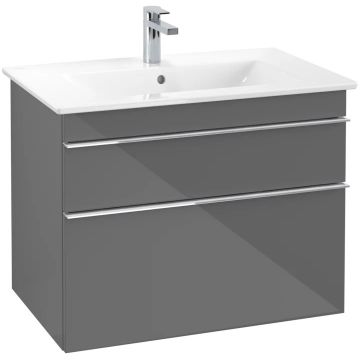 Dulap baza suspendat Villeroy&Boch Venticello 753x590x502 mm cu doua sertare gri lucios