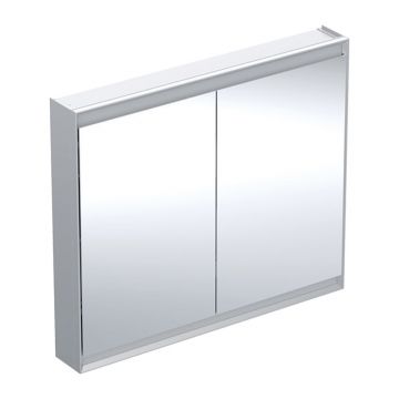 Dulap cu oglinda Geberit One ComfortLight 105 cm aluminiu eloxat
