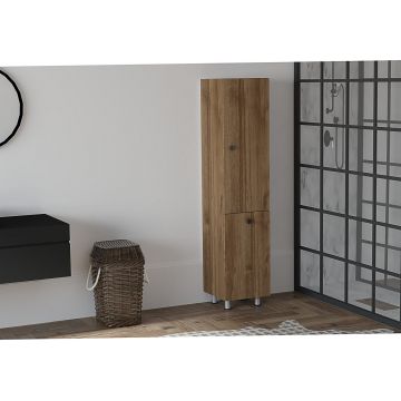 Dulap de baie Lipa, Puqa Design, 35x31.9x154.8 cm, maro