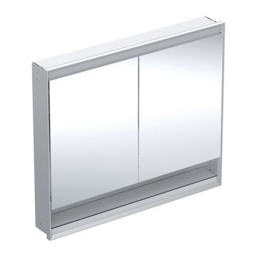 Dulap incastrat cu oglinda si nisa Geberit One ComfortLight 105 cm aluminiu eloxat