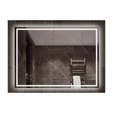 Oglinda cu iluminare si dezaburire Fluminia Scarpa 80 cm
