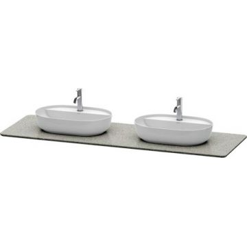 Blat Duravit Luv Quartz 1783x595mm cu doua decupaje stone grey