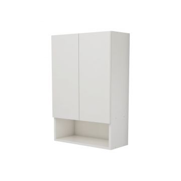 Corp Baie Zed, Suspendat, 2 Usi, Alb lucios/Alb, MDF, L 48 x l 22 x H 72 cm Corp Baie Zed, Suspendat, 2 Usi, Alb lucios/Alb, MDF, L 48 x l 22 x H 72 cm