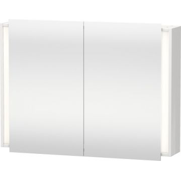 Dulap cu oglinda si iluminare Duravit Ketho 100x75cm alb lucios