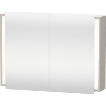 Dulap cu oglinda si iluminare Duravit Ketho 100x75cm taupe mat