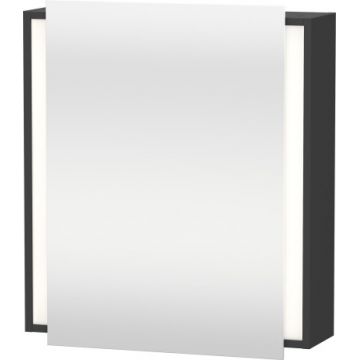 Dulap cu oglinda si iluminare Duravit Ketho 65x75cm deschidere dreapta grafit mat