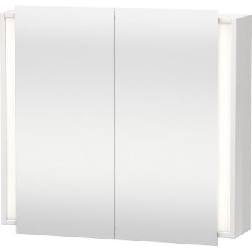 Dulap cu oglinda si iluminare Duravit Ketho 80x75cm alb lucios