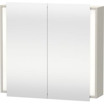 Dulap cu oglinda si iluminare Duravit Ketho 80x75cm taupe mat