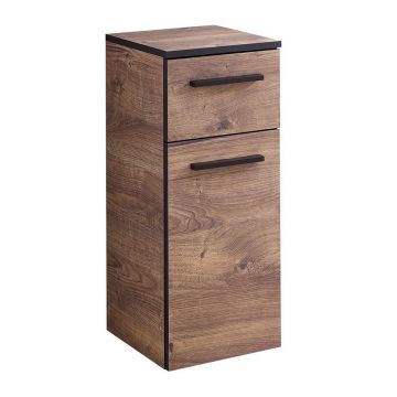 Dulap de baie cu aspect de lemn de stejar 30x72 cm Set 374 - Pelipal