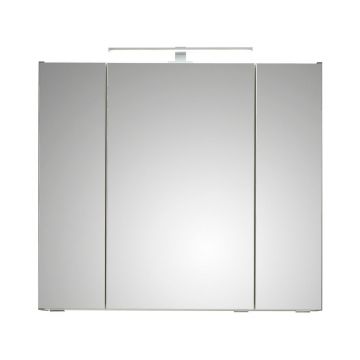 Dulap de baie suspendat gri cu oglindă 80x70 cm Set 357 - Pelipal