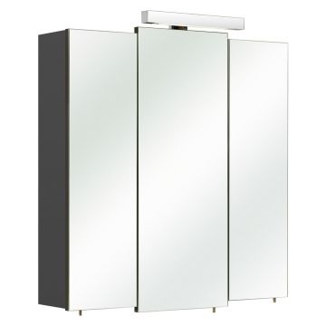 Dulap de baie suspendat gri închis cu oglindă 83x73 cm Set 311 - Pelipal