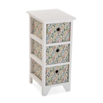 Organizator baie cu 3 cosuri Acuarela, Versa, 30 x 25 x 56 cm, lemn de paulownia