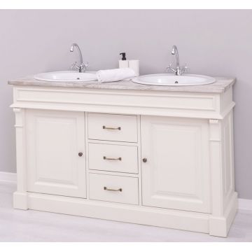 Set masca cu 2 lavoare, 150 cm, Pasy PS4001, Crem P015 / Gri Antichizat P067