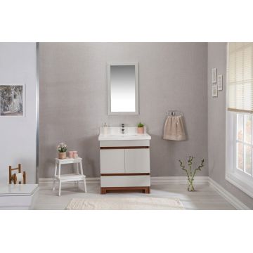 Set mobilier de baie (2 piese), Jussara, Echo 30, Crem