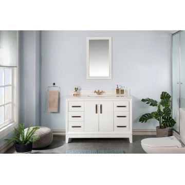 Set mobilier de baie (2 piese), Jussara, Michigan 48, Alb