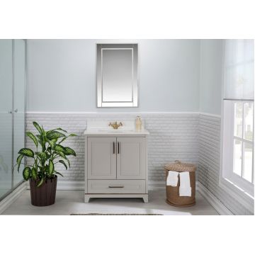 Set mobilier de baie (2 piese), Jussara, Ontario 30, Gri