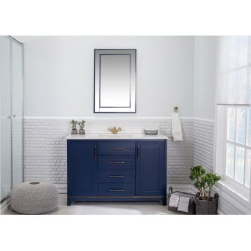 Set mobilier de baie (2 piese), Jussara, Ontario 48, Albastru inchis