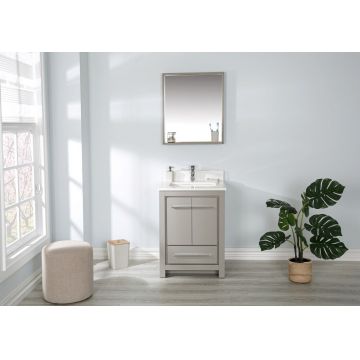 Set mobilier de baie (2 piese), Jussara, Superior 24, Gri