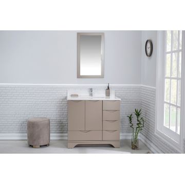 Set mobilier de baie (2 piese), Jussara, Teton 36, Cappuccino