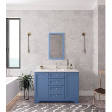 Set mobilier de baie (2 piese), Jussara, Yellowstone 48, Albastru