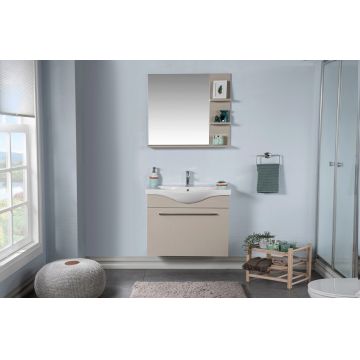 Set mobilier de baie (3 piese), Jussara, Arches 80, Bej Set mobilier de baie (3 piese), Jussara, Arches 80, Bej