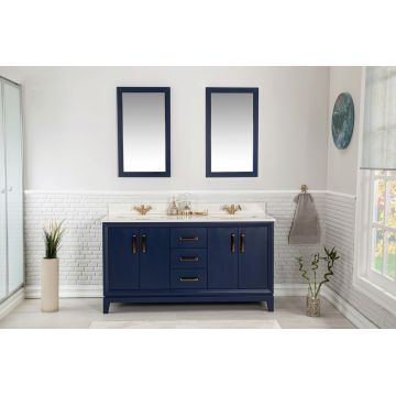 Set mobilier de baie (3 piese), Jussara, Michigan 60, Albastru inchis