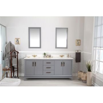 Set mobilier de baie (3 piese), Jussara, Michigan 72, Gri inchis