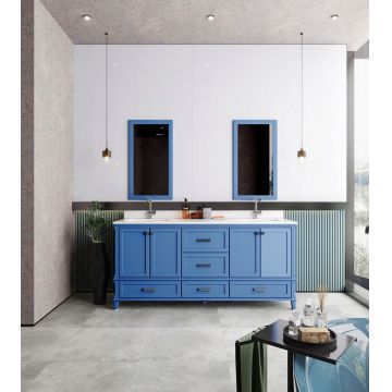 Set mobilier de baie (3 piese), Jussara, Yukon 72, Albastru