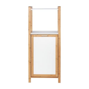 Etajeră de baie albă/în culoare naturală din bambus 40x95 cm Finja – Wenko